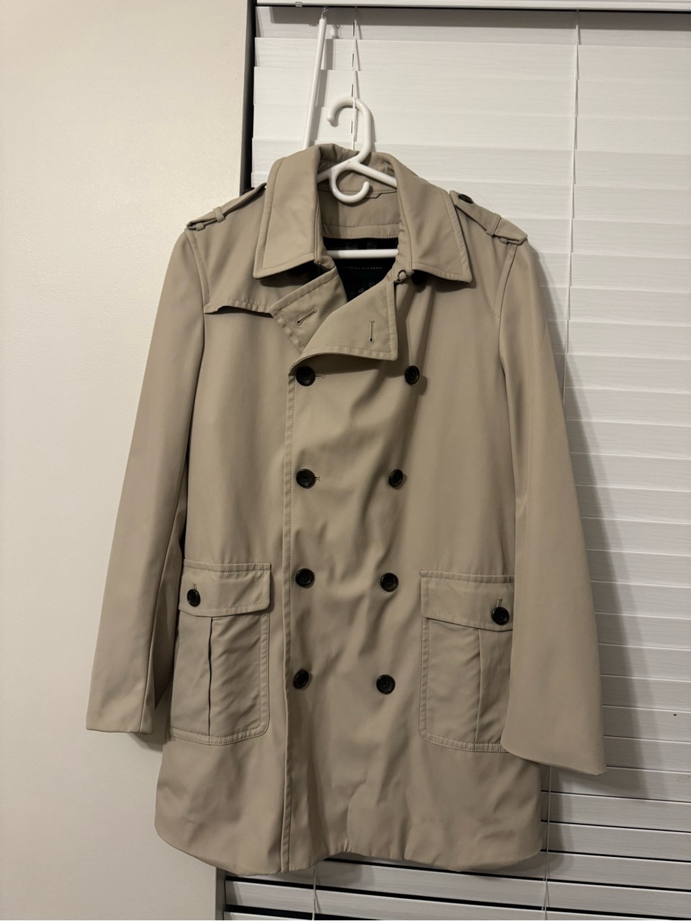 Banana Republic Men's Double-Breasted Trench Coat - Khaki